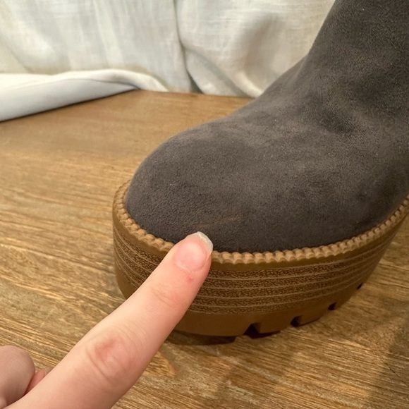 Bp. Jillyan Platform Chelsea Bootie In Grey - Picture 8 of 8